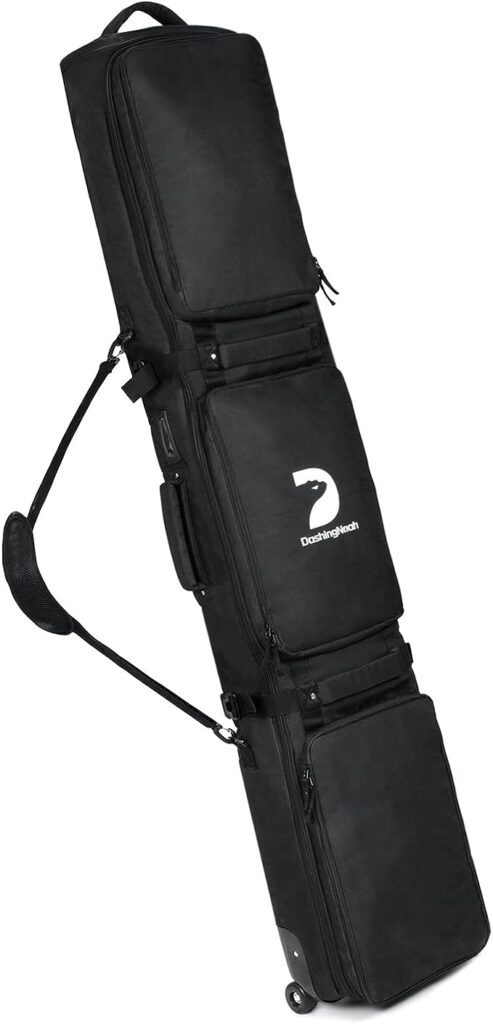 Ski travel bag with wheels